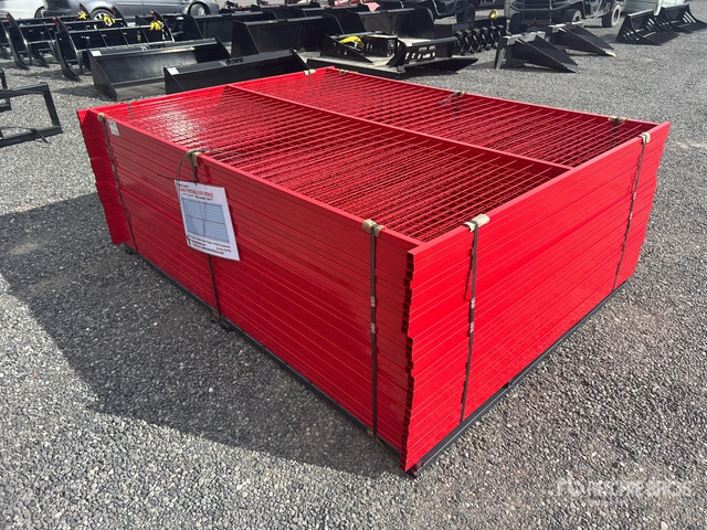 Quantity of (30) Canex 8 ft x 6 ft Powder Coated Site Fence (Unused)