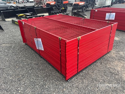 Quantity of (30) Canex 8 ft x 6 ft Powder Coated سياج الموقع (Unused)