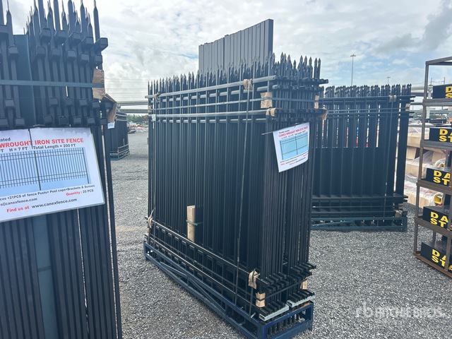 Quantity of (20) Canex 8 ft x 7 ft Wrought Iron Fencing (Unused)