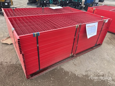 Quantity of (30) Canex 8 ft x 6 ft Powder Coated Site Fence (Unused)