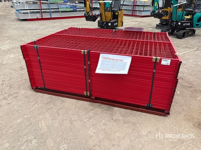 Quantity of (30) Canex 8 ft x 6 ft Powder Coated Site Fence (Unused)
