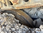 Undercarriage with Zużycie przednich kół napinających