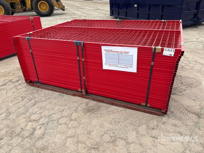 Quantity of (30) Canex 8 ft x 6 ft Powder Coated Site Fence (Unused)