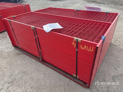 Quantity of (30) Canex 8 ft x 6 ft Powder Coated Site Fence (Unused)