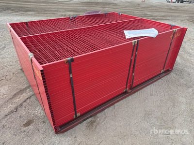 Quantity of (30) Canex 8 ft x 6 ft Powder Coated Site Fence (Unused)