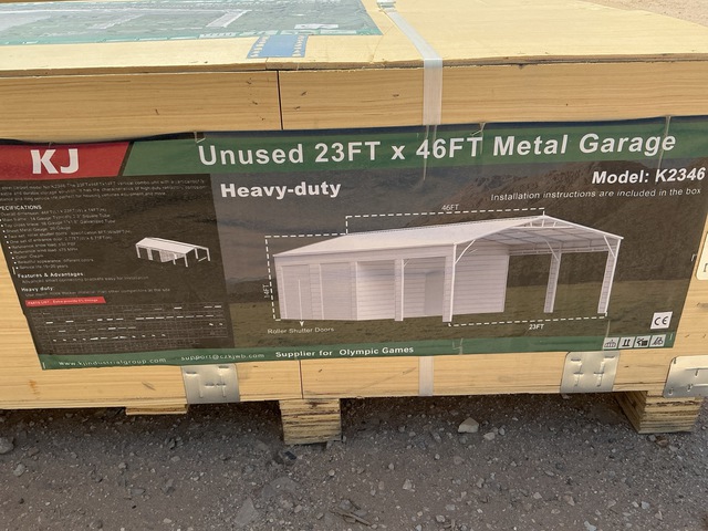 KJ K2346 Metal Garage - Unused KJ K2346 Metal Garage - Unused