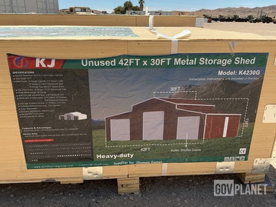 KJ K4230G Metal Storage Shed - Unused