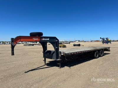 2018 Brandt 30 ft T/A Gooseneck Equipment Trailer