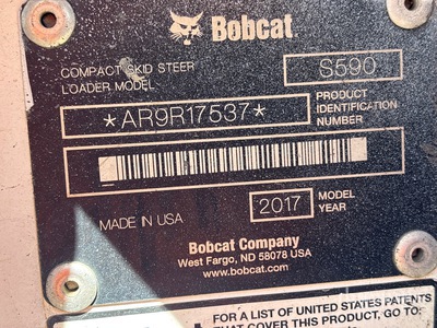 2016 Bobcat S590 Two-Speed Skid Steer Loader