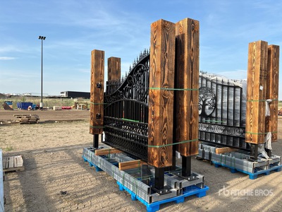 Quantity of (2) 2026 EG EarthyGrounds TS20S-TL&TS20S-DM 20 ft x 7 ft Steel Timber Post Driveway Gate (Unused)