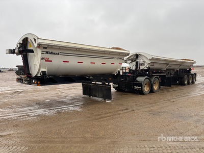 2007 Midland 17 ft B-Train Lead Side Dump Trailer