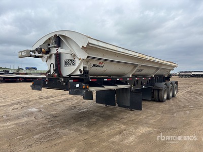2018 Midland 34 ft B-Train Pup Side Dump Trailer