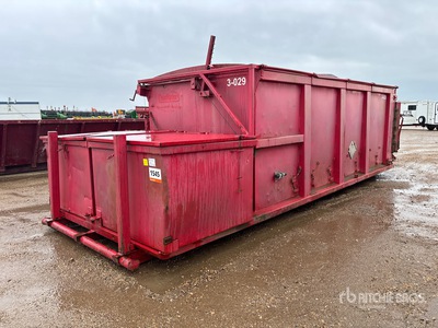 Custom Built 28 m3 8 ft x 28 ft Skid Mounted Waste Container