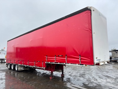 2008 Krueger Tri/A Step Deck Curtain Side Trailer