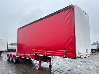 2011 Krueger 7.4 m Tri/A B-Double Lead Step Deck Curtain Side Trailer