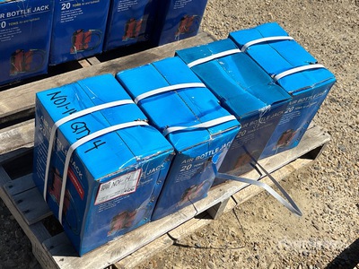 Quantity of (4) 2024 Powertek 20 ton Air Bottle Jack (Unused)
