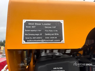 2026 SDLOOL SL360T Mini Compact Track Loader (Unused)