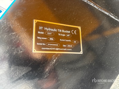 2026 GIYI GY-D3T Tilting Graafmachine Bak - Fits Cat 3 - 5 ton (Unused)