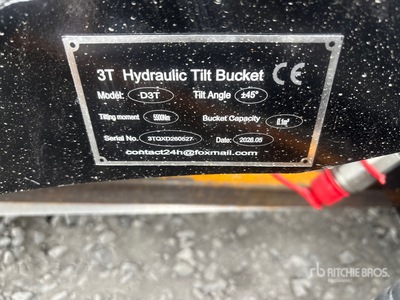 2026 GIYI GY-D3T 32 in Tilting Graafmachine Bak - Fits Cat 3 - 5 ton (Unused)