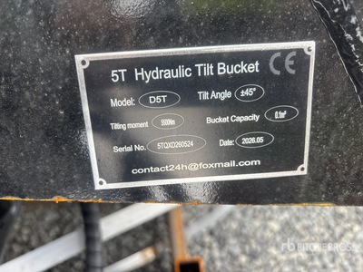 2026 GIYI GY-D5T 36 in Tilting Graafmachine Bak - Fits Cat 3 - 5 ton (Unused)