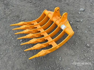 2026 GIYI 32 in Excavator Rake - Fits Cat 305 (Unused)