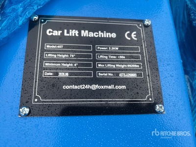 2026 SKLP SK45T 9920 lb Vehicle Lift (Unused)
