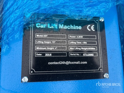 2026 SKLP SK45T 9920 lb Vehicle Lift (Unused)