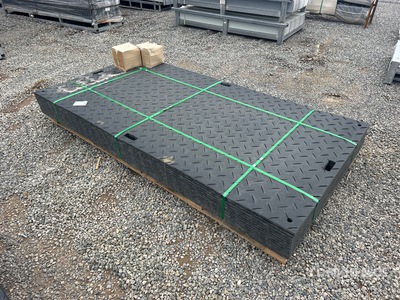 Quantity of (12) 2025 SKLP SK-LJB12 Polyethylene Sheet Ground Protection Mats (Unused)