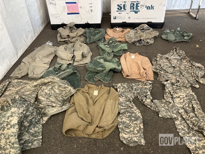 (150) Wet Weather Poncho Liners, (25) Cold Weather Jackets & Assorted Items