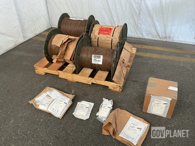 (2) Electrical Grounding Strips, (4) Spools of Telephone Cables & Assorted Items