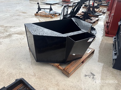 2025 Kit Containers QT-CB-075 54 in 0.75 cyd Concrete Bucket Concrete Placement Godet pour Skid Steer