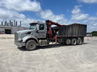 Petersen Ind. TL3 7100 lb Articulated Boom on 2017 Peterbilt 567 8x4 Grapple Truck