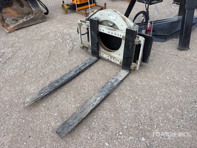 48 in Rotary Skid Steer Forks - Fits Kubota SVL65