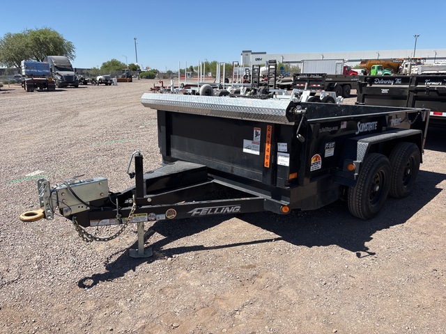 2025 Felling FT-10DT-HD 10 ft T/A Dump Utility Trailer