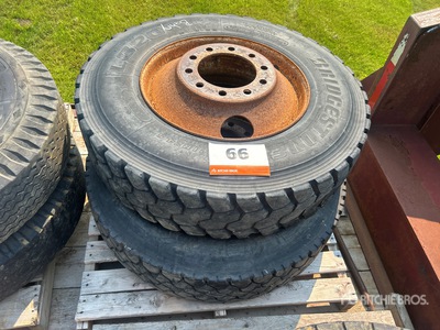 Quantity of (2) Bridgestone 11R24.5 Tyres