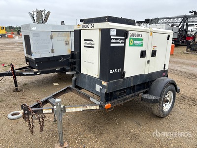 2014 Atlas Copco QAS25KD 20 kW Mobile Generator Set