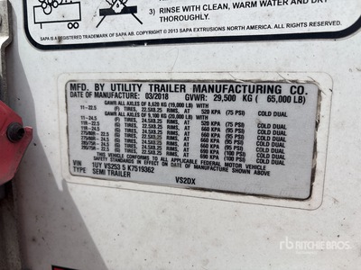 2019 Utility VS2DX Van Trailer