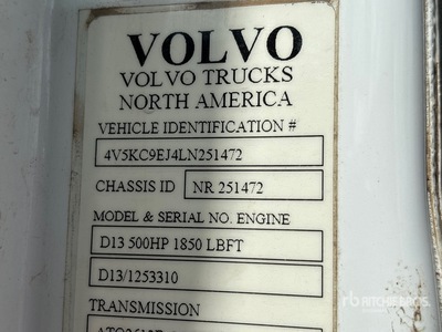 2020 Volvo VHD 18x4 Super 18 Quad/A Dump Truck
