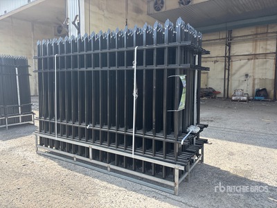 Quantity of (33) 2026 Skyway SFS33-330TF 10 ft x 7 ft Wrought Iron Site Fence (Unused)
