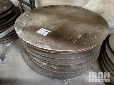 Qty of 13 48 in Round Steel Manhole Cover Manhole covers