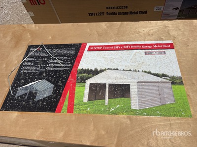 2026 SUNTOP SC2322 23ft x 22ft Double Garage Metal Abri (Unused)