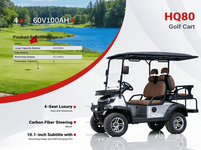 2026 HQ80 Electric Gray Four-Seater Golf Cart (Unused)