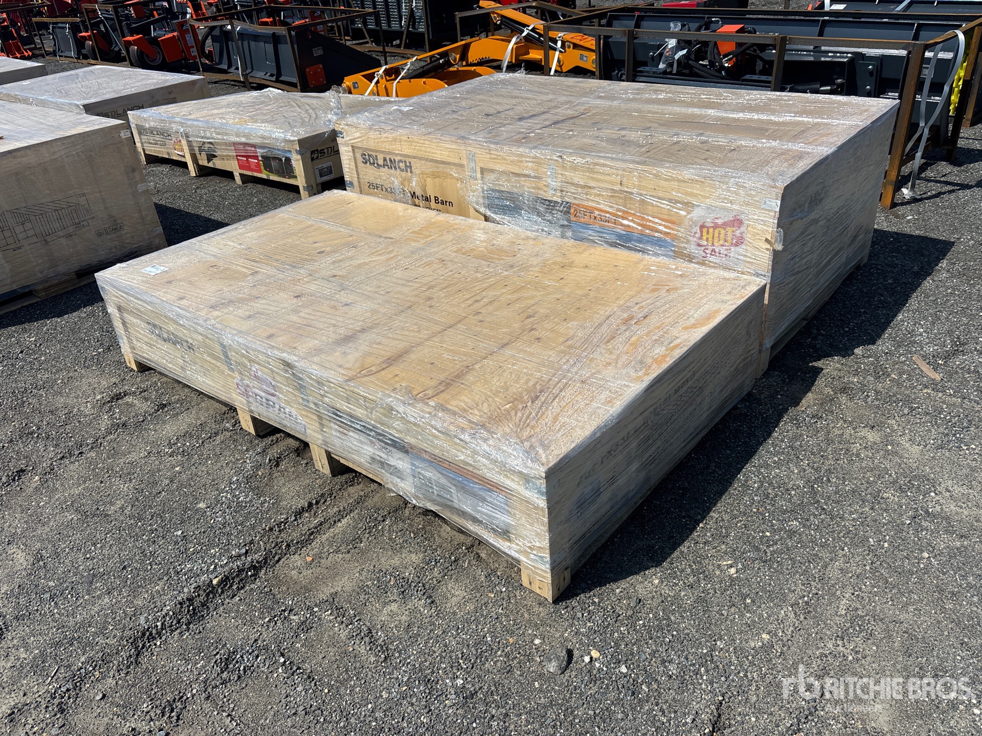 2026 SDL2533DGMS 25 ft x 33 ft Double Garage Metal Shed (Unused)