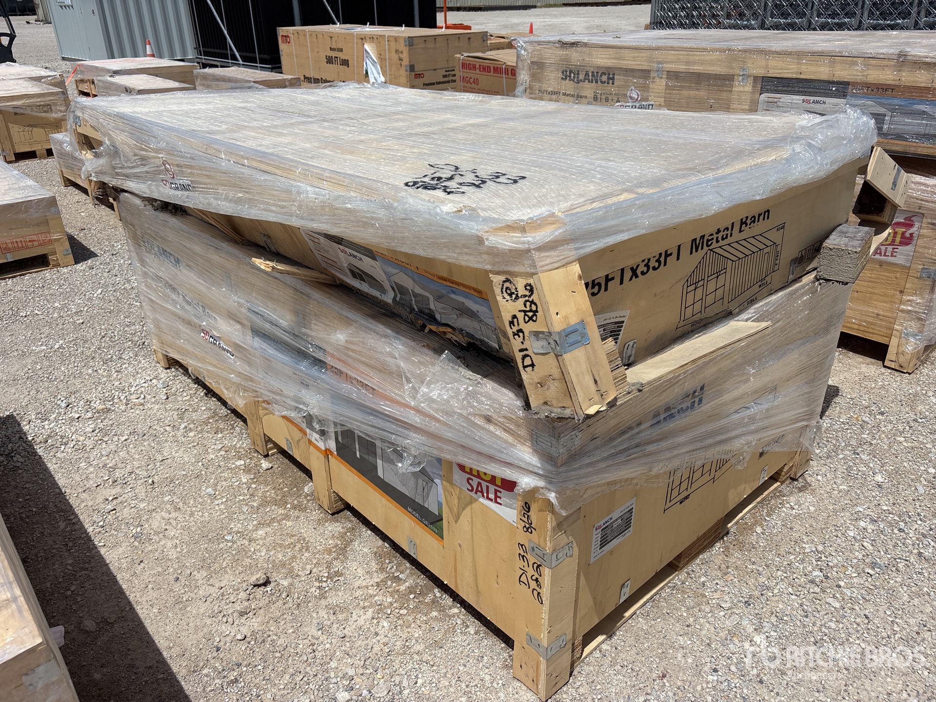 2026 SDL2533DGMS 25 ft x 33 ft Double Garage Metal Storage Building (Unused)