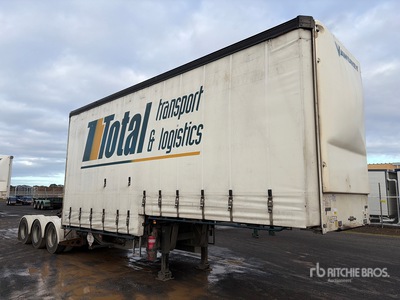 2014 Vawdrey 7.3 m Tri/A B-Double Lead Step Deck Curtain Side Trailer