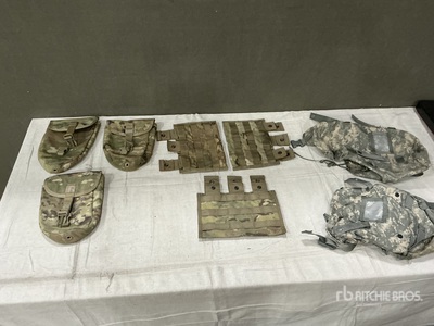 (55) Entrenching Tool Carriers, (14) M4 Three Mag Pouches & Assorted Items