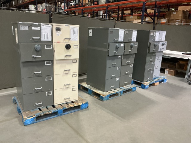 (6) Assorted Filing Cabinet Safes