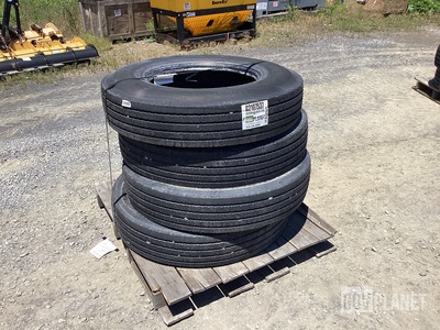 (4) Dunlop 10R22.5 Tires