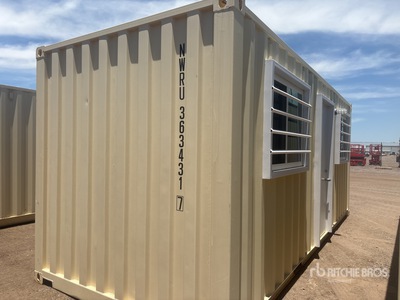 2025 20 ft x 8 ft Skid-Mounted Storage Container Mobile Office (Unused)