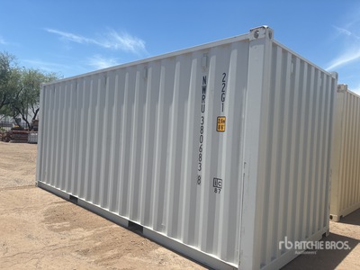 2025 20 ft x 8 ft Skid-Mounted Storage Container Mobile Office (Unused)